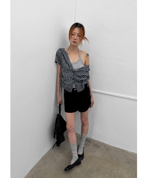 BLACKUP（ブラックアップ）の「[MADE] ルパンカーペンターデニムショーツ（デニムパンツ・レディース・ブルー/ブラック・LARGE/SMALL/MEDIUM）」の16枚目の写真