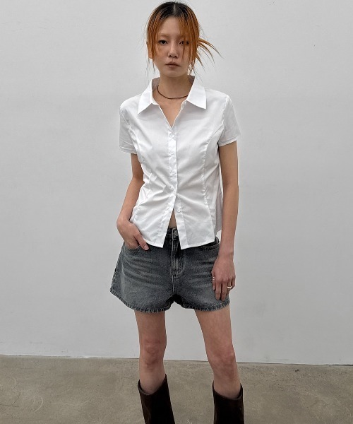 BLACKUP（ブラックアップ）の「[MADE] ルパンカーペンターデニムショーツ（デニムパンツ・レディース・ブルー/ブラック・LARGE/SMALL/MEDIUM）」の9枚目の写真
