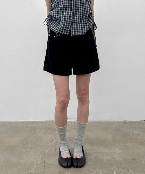 BLACKUP（ブラックアップ）の「[MADE] ルパンカーペンターデニムショーツ（デニムパンツ・レディース・ブルー/ブラック・LARGE/SMALL/MEDIUM）」の13枚目の写真
