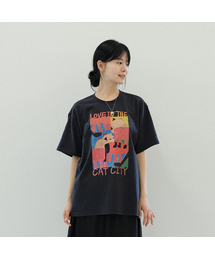 (w) love in the cat city t-shirt (2colors)