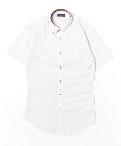 TOKYO SHIRTS(トウキョウシャツ)の「【吸水速乾】 形態安定ノンアイロン ボタンダウン 半袖ビジネスワイシャツ(ビジネスシャツ・メンズ・ベージュ・首回り43cm/首回り42cm/首回り41cm/首回り39cm/首回り37cm)」の6枚目の写真