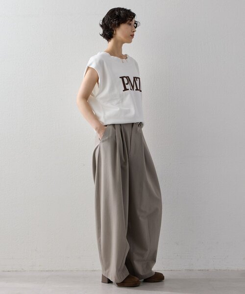GALLARDAGALANTE(ガリャルダガランテ)の「オフショルスウェットTee(Tシャツ/カットソー・レディース・チャコールグレー/ホワイト・FREE)」の7枚目の写真