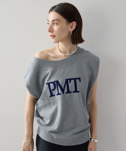 GALLARDAGALANTE(ガリャルダガランテ)の「オフショルスウェットTee(Tシャツ/カットソー・レディース・チャコールグレー/ホワイト・FREE)」の9枚目の写真