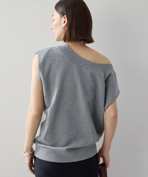 GALLARDAGALANTE(ガリャルダガランテ)の「オフショルスウェットTee(Tシャツ/カットソー・レディース・チャコールグレー/ホワイト・FREE)」の11枚目の写真