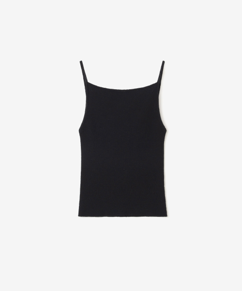 YEARNING（イヤニング）の「LINEN SQUARE NECK KNIT SLEEVELESS, BLACK（Tシャツ/カットソー・レディース・その他・FREE）」の4枚目の写真