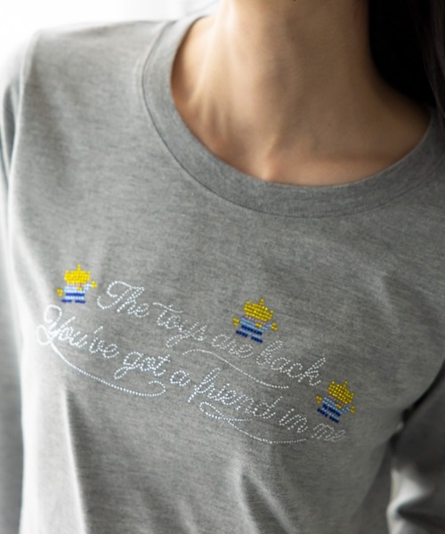 Disney(ディズニー)の「<Disney>【トイストーリー】ピクセルアート調ラインストーンロゴTシャツ(Tシャツ/カットソー・レディース・ブラック/ライトグレー系・X-LARGE/LARGE/MEDIUM/XX-LARGE)」の11枚目の写真