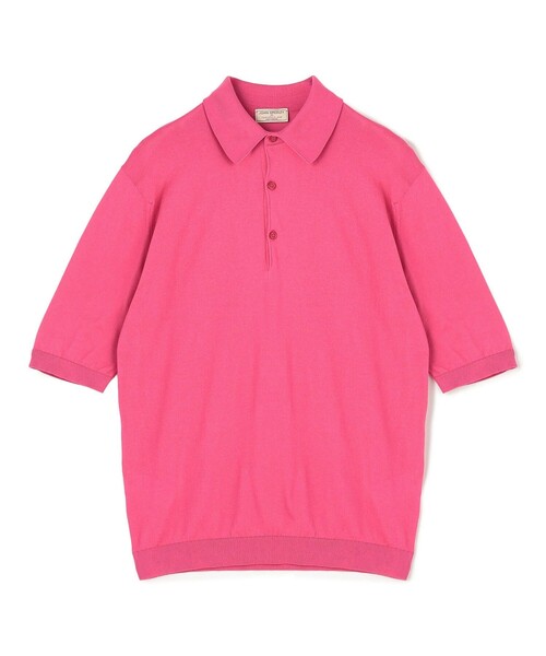 JOHN SMEDLEY(ジョンスメドレー)の「【別注J】JOHN SMEDLEY 30Gシーアイランドコットン ニットポロ ISIS(ニット/セーター・メンズ・ダークブルー/ライトグレー/ピンク/ブラック・L/M/S)」の4枚目の写真