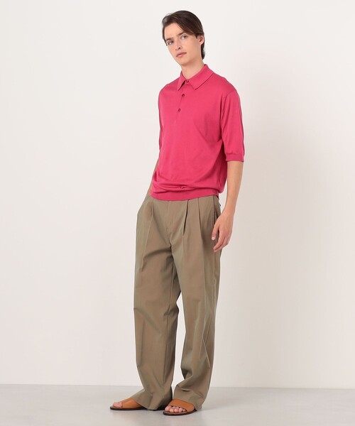 JOHN SMEDLEY(ジョンスメドレー)の「【別注J】JOHN SMEDLEY 30Gシーアイランドコットン ニットポロ ISIS(ニット/セーター・メンズ・ダークブルー/ライトグレー/ピンク/ブラック・L/M/S)」の10枚目の写真