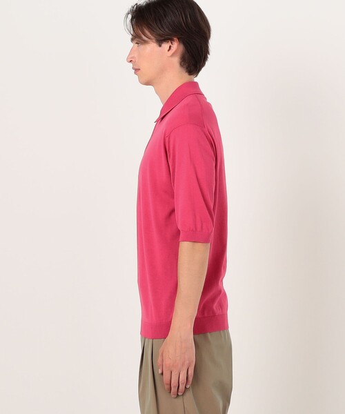 JOHN SMEDLEY(ジョンスメドレー)の「【別注J】JOHN SMEDLEY 30Gシーアイランドコットン ニットポロ ISIS(ニット/セーター・メンズ・ダークブルー/ライトグレー/ピンク/ブラック・L/M/S)」の13枚目の写真