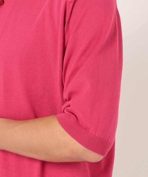 JOHN SMEDLEY(ジョンスメドレー)の「【別注J】JOHN SMEDLEY 30Gシーアイランドコットン ニットポロ ISIS(ニット/セーター・メンズ・ダークブルー/ライトグレー/ピンク/ブラック・L/M/S)」の16枚目の写真