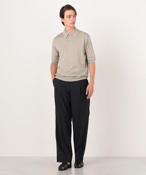 JOHN SMEDLEY(ジョンスメドレー)の「【別注J】JOHN SMEDLEY 30Gシーアイランドコットン ニットポロ ISIS(ニット/セーター・メンズ・ダークブルー/ライトグレー/ピンク/ブラック・L/M/S)」の20枚目の写真