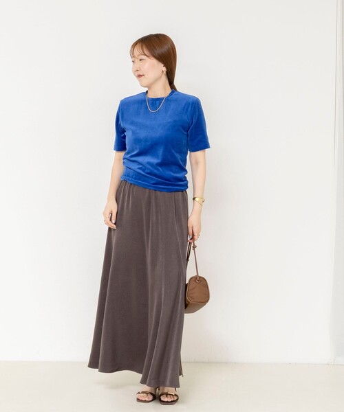 NOLLEY’S Sophi（ノーリーズソフィ）の「《セットアップ対応》ピーチサテンフレアースカート（スカート・レディース・チャコールグレー/ネイビー・34/36/38）」の14枚目の写真