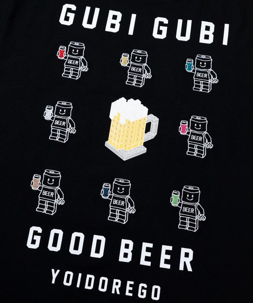 go slow caravan(ゴースローキャラバン)の「YOIDORE/酔いどれ グビグビブロック TEE(Tシャツ/カットソー・メンズ・ブラック/ホワイト・LARGE/MEDIUM/X-LARGE)」の11枚目の写真