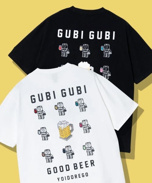 go slow caravan(ゴースローキャラバン)の「YOIDORE/酔いどれ グビグビブロック TEE(Tシャツ/カットソー・メンズ・ブラック/ホワイト・LARGE/MEDIUM/X-LARGE)」の14枚目の写真