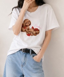 【シルエット選べる2サイズ】ヴィンテージドックTシャツ
