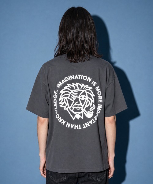 rehacer(レアセル)の「rehacer TEE : Cubism Genius TEE / キュビズム ジニアス T-shirt(Tシャツ/カットソー・メンズ・ブラック/パープル/ホワイト・X-LARGE/LARGE/MEDIUM/SMALL)」の1枚目の写真