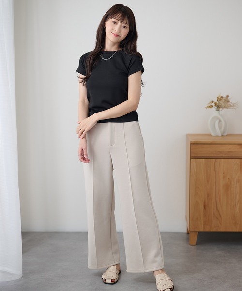 DAYRA(デイラ)の「ソリッドカラー クルーネック ラグラン 半袖 トップス(Tシャツ/カットソー・レディース・ライトグレー/ダークグレー/ホワイト/ブラック・FREE)」の11枚目の写真