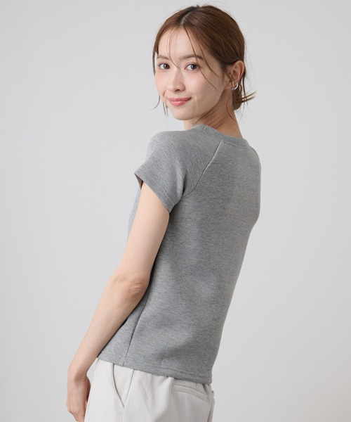 DAYRA(デイラ)の「ソリッドカラー クルーネック ラグラン 半袖 トップス(Tシャツ/カットソー・レディース・ライトグレー/ダークグレー/ホワイト/ブラック・FREE)」の6枚目の写真