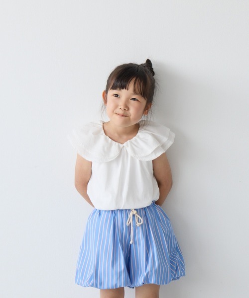 LOWRYS FARM(ローリーズファーム)の「カットBIGカラーノースリーブ 1042848(Tシャツ/カットソー・キッズ・レッド/オフホワイト/ブラック・110cm/120cm/130cm/140cm/150cm)」の8枚目の写真