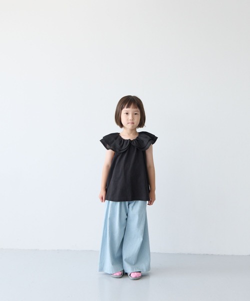 LOWRYS FARM(ローリーズファーム)の「カットBIGカラーノースリーブ 1042848(Tシャツ/カットソー・キッズ・レッド/オフホワイト/ブラック・110cm/120cm/130cm/140cm/150cm)」の10枚目の写真