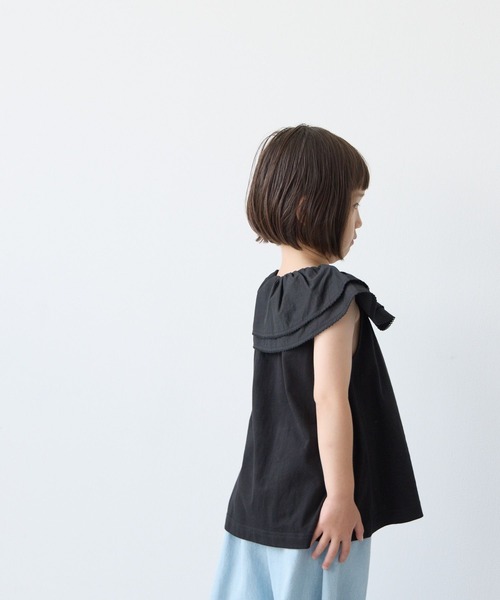 LOWRYS FARM(ローリーズファーム)の「カットBIGカラーノースリーブ 1042848(Tシャツ/カットソー・キッズ・レッド/オフホワイト/ブラック・110cm/120cm/130cm/140cm/150cm)」の13枚目の写真