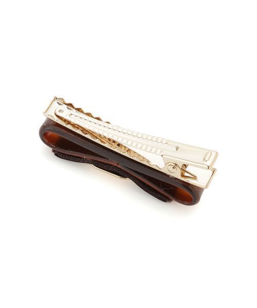 SNIDEL(スナイデル)の「ベロアコンビリボンヘアクリップ(その他ヘアアクセサリー・レディース・ブラック/ブラウン・F)」の9枚目の写真