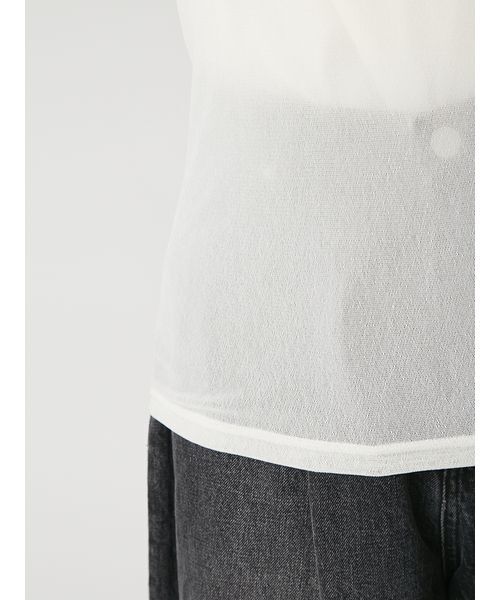 FRAY I.D（フレイアイディー）の「【ウォッシャブル】フロッキーチュールベーシックトップス（Tシャツ/カットソー・レディース・バーガンディー/ホワイト/ライトブルー/ブラック・F）」の11枚目の写真