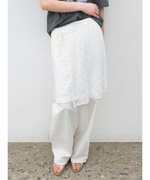 LACE LAYERED BANDING MIDI SKIRT (SK-5103)