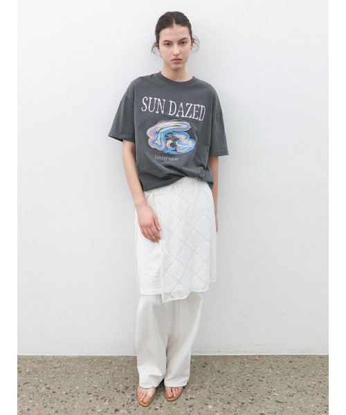 ATELIER NAIN（アトリエナイン）の「LACE LAYERED BANDING MIDI SKIRT (SK-5103)（スカート・レディース・ホワイト・SMALL/MEDIUM）」の3枚目の写真