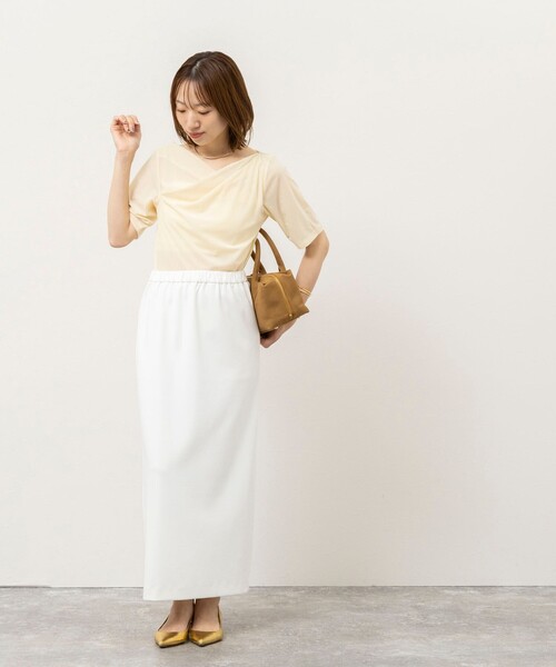 NOLLEY’S(ノーリーズ)の「《接触冷感》ウォッシャブルシアーベロア2WAYプルオーバー(Tシャツ/カットソー・レディース・ネイビー/ブラウン/ピンク/アイボリー・38/36)」の18枚目の写真