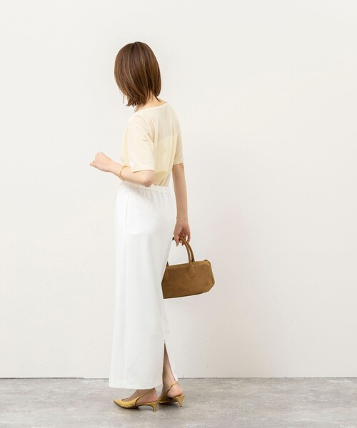 NOLLEY’S(ノーリーズ)の「《接触冷感》ウォッシャブルシアーベロア2WAYプルオーバー(Tシャツ/カットソー・レディース・ネイビー/ブラウン/ピンク/アイボリー・38/36)」の20枚目の写真