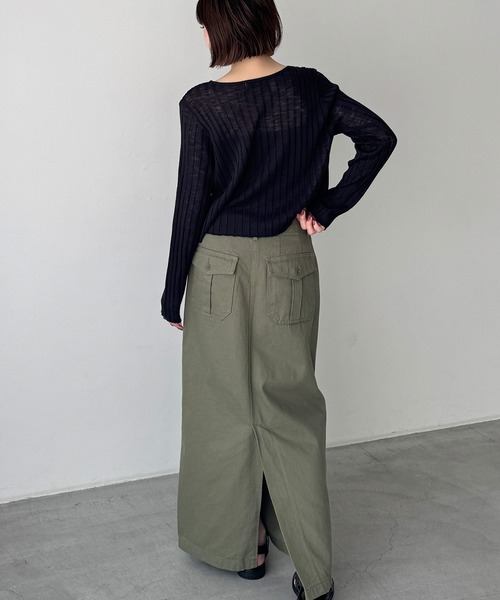 CANAL JEAN(キャナルジーン)の「El mar ハリヌキニットカーディガン(カーディガン/ボレロ・レディース・グレー/ブラック・ONE SIZE)」の7枚目の写真