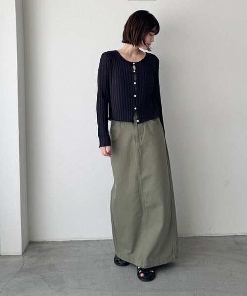 CANAL JEAN(キャナルジーン)の「El mar ハリヌキニットカーディガン(カーディガン/ボレロ・レディース・グレー/ブラック・ONE SIZE)」の8枚目の写真