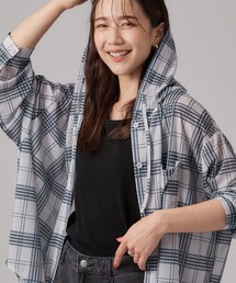 SHOO・LA・RUE | 【洗濯機可/体型カバー】程よい透け感の ゆるシルエットシア―シャツ(パーカー)