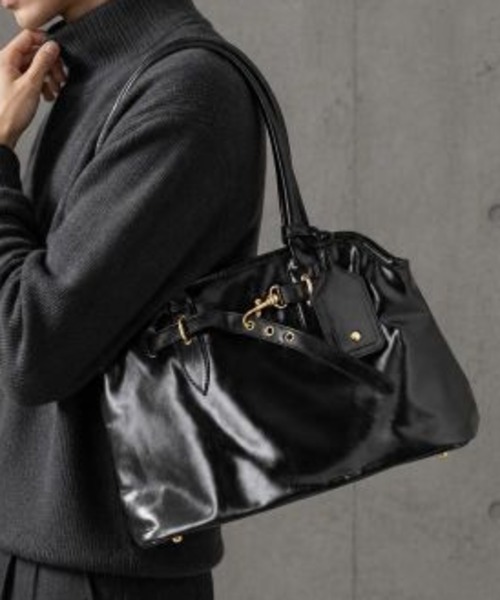 Burner(バーナー)の「【Leathen Leather(レーセンレザー)】ショルダーバッグ lea-bag-6-32(ショルダーバッグ・レディース・ブラウン/ブラック・FREE)」の1枚目の写真