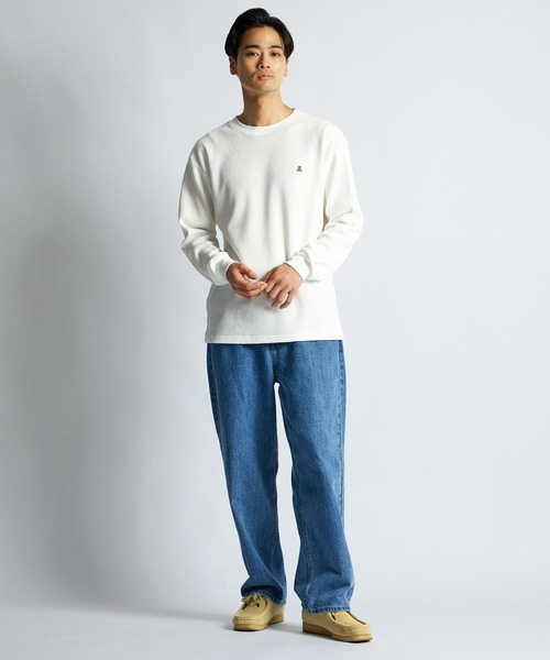 LANVIN en Bleu（ランバンオンブルー）の「T/C ワッフル  ロンT（Tシャツ/カットソー・メンズ・ブラック/ホワイト・46/48/50/52）」の3枚目の写真