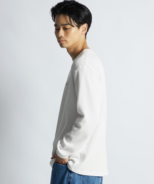 LANVIN en Bleu（ランバンオンブルー）の「T/C ワッフル  ロンT（Tシャツ/カットソー・メンズ・ブラック/ホワイト・46/48/50/52）」の7枚目の写真