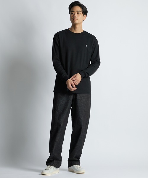 LANVIN en Bleu（ランバンオンブルー）の「T/C ワッフル  ロンT（Tシャツ/カットソー・メンズ・ブラック/ホワイト・46/48/50/52）」の5枚目の写真