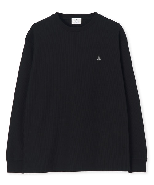 LANVIN en Bleu（ランバンオンブルー）の「T/C ワッフル  ロンT（Tシャツ/カットソー・メンズ・ブラック/ホワイト・46/48/50/52）」の10枚目の写真