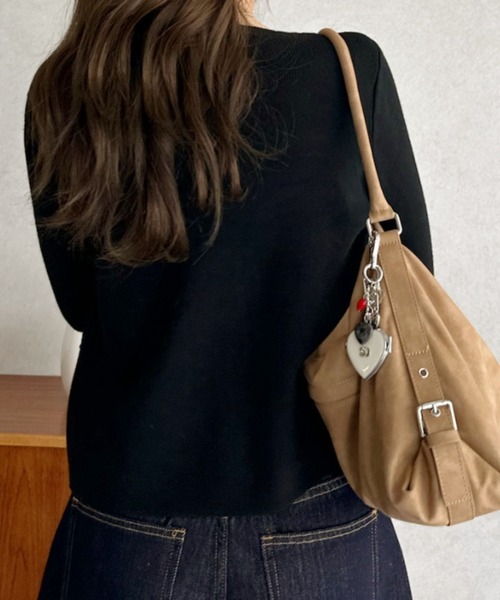 Eclat one(エクラワン)の「【Eclat one】ベーシック コンパクトフィット ニットカーディガン(カーディガン/ボレロ・レディース・ブラック/レッド/グレー/アイボリー・FREE)」の9枚目の写真