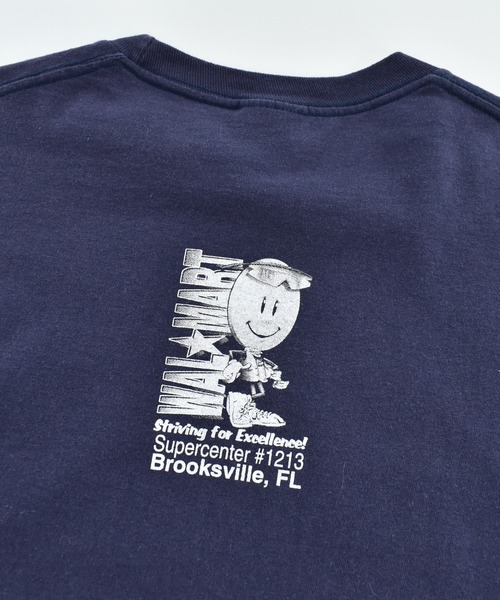 JERZEES(ジャージーズ)の「【USED】90’s JERZEES Walmart 企業ロゴ Tシャツ(Tシャツ/カットソー・メンズ・ネイビー・LARGE)」の6枚目の写真