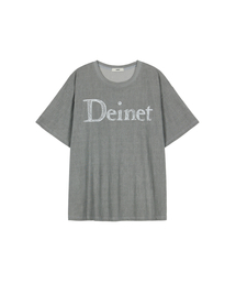 DEINET LETTERING T-SHIRTS IN CHARCOAL