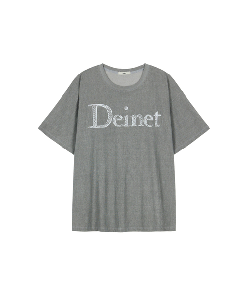DEINET(ダイニット)の「DEINET LETTERING T-SHIRTS IN CHARCOAL(Tシャツ/カットソー・レディース・その他・FREE)」の2枚目の写真