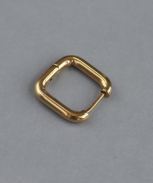 abaskdesign（アバスクデザイン）の「金属アレルギー対応　スクエアミニフープピアス（ピアス（両耳用）・レディース・ゴールド/シルバー・FREE）」の11枚目の写真