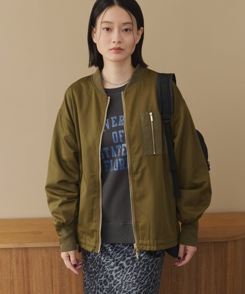 Doux archives(ドゥアルシーヴ)の「【名品】バックギャザーMA-1ミドルジャケット(MA-1・レディース・カーキ/ブラウン/ブラック・FREE)」の17枚目の写真