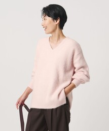 フォックスカシミヤ スパンコール Vネック ニット