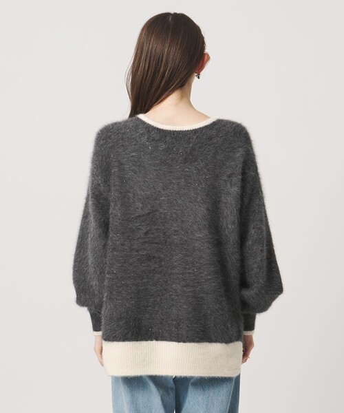 UNITED ARROWS(ユナイテッドアローズ)の「フォックスカシミヤ スパンコール Vネック ニット(ニット/セーター・レディース・ライトピンク/ダークグレー/その他2・FREE)」の17枚目の写真