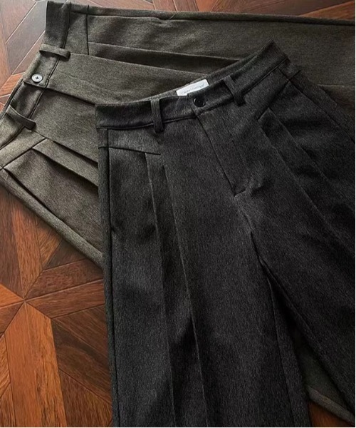DOUBLE STEAL(ダブルスティール)の「DSツータックワイドスラックス(スラックス・メンズ・ブラウン/ブラック・X-LARGE/LARGE/MEDIUM)」の6枚目の写真