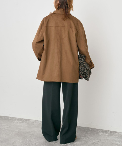Spick & Span(スピックアンドスパン)の「《新色有り / 追加》フェイクスエードオープンカラージャケット(その他アウター・レディース・ブラウン/キャメル・38/36)」の3枚目の写真