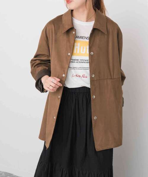 Spick & Span(スピックアンドスパン)の「《新色有り / 追加》フェイクスエードオープンカラージャケット(その他アウター・レディース・ブラウン/キャメル・38/36)」の8枚目の写真